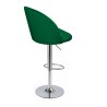 Hoker barowy SILVER zielony velvet chrom