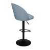 Hoker SILVER velvet szary-błękit, czarna noga BL06