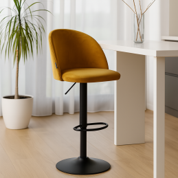 Hoker krzesło barowe obrotowe SILVER noga czarna MG20