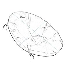 Poduszka puchowa Acapulco wodoodporna na fotel Oxford turkus