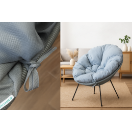 Poduszka puchowa Acapulco wodoodporna na fotel Oxford szary