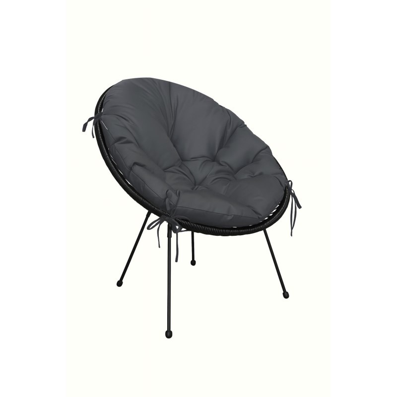 Poduszka puchowa Acapulco wodoodporna na fotel Oxford grafit