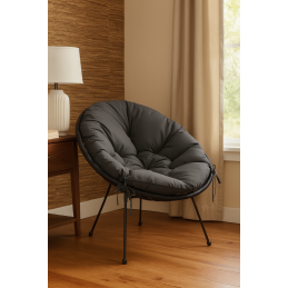 Poduszka puchowa Acapulco wodoodporna na fotel Oxford grafit