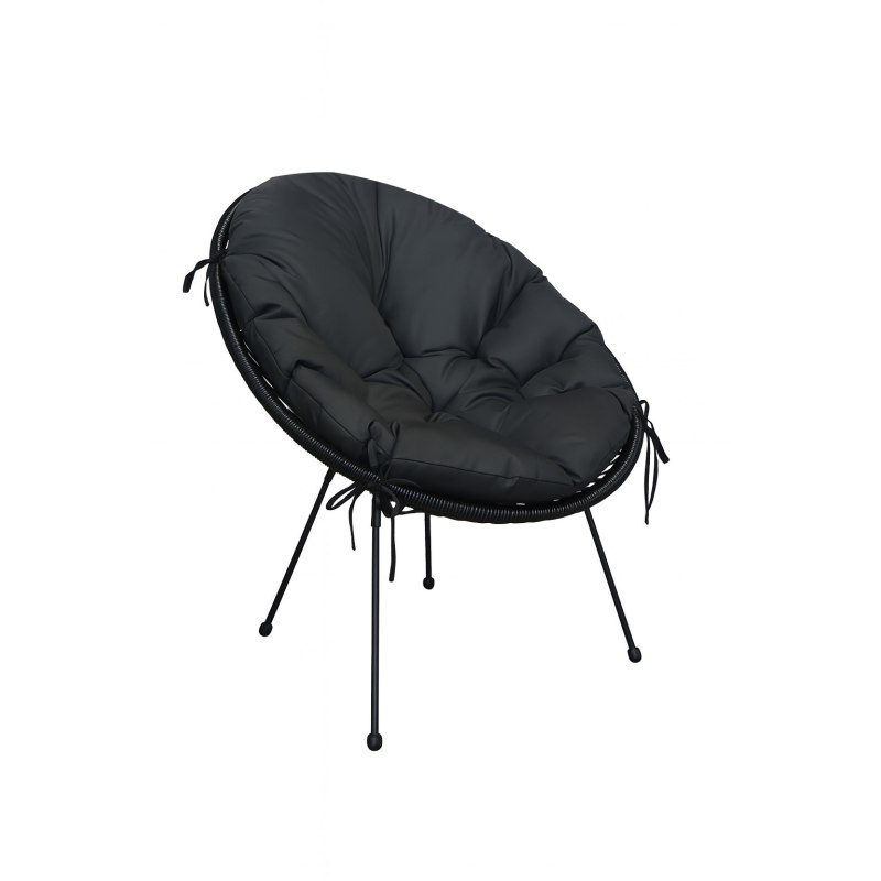 Poduszka puchowa Acapulco wodoodporna na fotel Oxford czarny