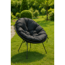 Poduszka puchowa Acapulco wodoodporna na fotel Oxford czarny