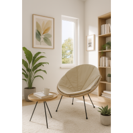 Poduszka Acapulco wodoodporna na fotel Oxford beż