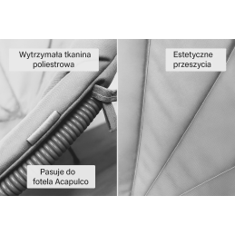 Poduszka Acapulco wodoodporna na fotel Oxford beż