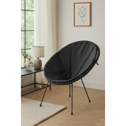 Poduszka Acapulco wodoodporna na fotel Oxford czarny