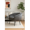 Fotel SYDNEY nogi czarne BL14 szary - welur