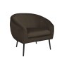 Fotel SYDNEY nogi czarne MG05 - brązowy velvet