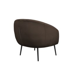 Fotel SYDNEY nogi czarne MG05 - brązowy velvet