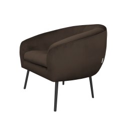 Fotel SYDNEY nogi czarne MG05 - brązowy velvet