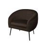 Fotel SYDNEY nogi czarne MG05 - brązowy velvet