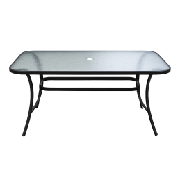 Stół prostokątny T25 120x80 szklany z metalową ramą