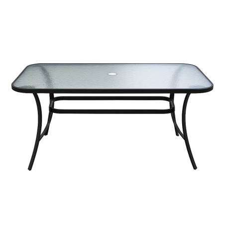 Stół prostokątny T25 120x80 szklany z metalową ramą