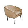 Fotel SYDNEY nogi czarne MG06 - velvet, jasny brąz