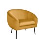 Fotel SYDNEY nogi czarne MG15 - velvet miodowy