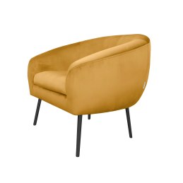 Fotel SYDNEY nogi czarne MG15 - velvet miodowy
