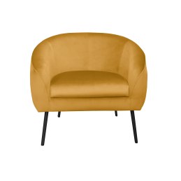 Fotel SYDNEY nogi czarne MG15 - velvet miodowy