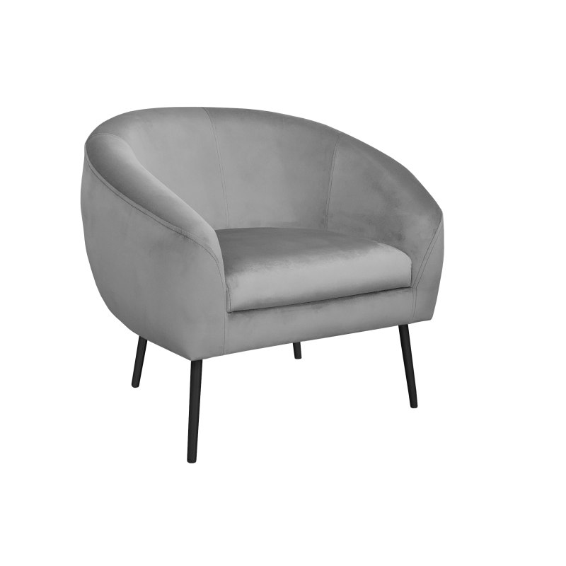 Fotel SYDNEY nogi czarne MG17 - velvet szary