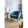 Fotel SYDNEY nogi czarne MG33 - velvet niebieski