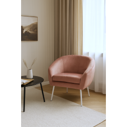 Fotel SYDNEY nogi czarne MG58 - róż indyjski