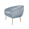 Fotel SYDNEY nogi złote BL06 velvet szary błękit