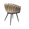 Krzesło ROSA plecione welur czarne nogi MG06 – stylowe
