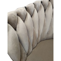 Krzesło ROSA plecione welur czarne nogi MG06 – stylowe