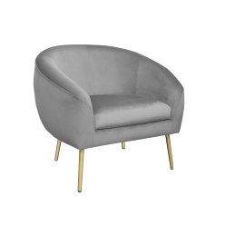 Fotel SYDNEY nogi złote MG17 - szary velvet