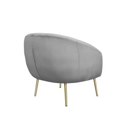 Fotel SYDNEY nogi złote MG17 - szary velvet