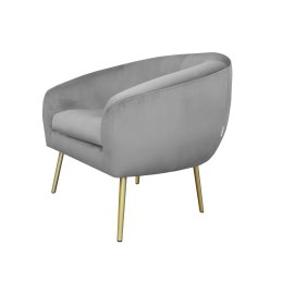 Fotel SYDNEY nogi złote MG17 - szary velvet
