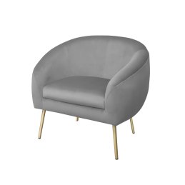 Fotel SYDNEY nogi złote MG17 - szary velvet