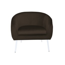 Fotel SYDNEY nogi białe MG05 - velvet brązowy