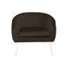 Fotel SYDNEY nogi białe MG05 - velvet brązowy