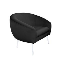 Fotel SYDNEY nogi białe MG19 – czarny velvet