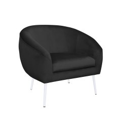 Fotel SYDNEY nogi białe MG19 – czarny velvet