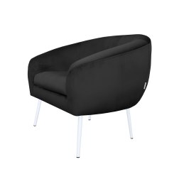 Fotel SYDNEY nogi białe MG19 – czarny velvet