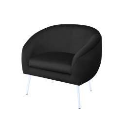 Fotel SYDNEY nogi białe MG19 – czarny velvet