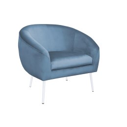 Fotel SYDNEY nogi białe MG33 - velvet niebieski