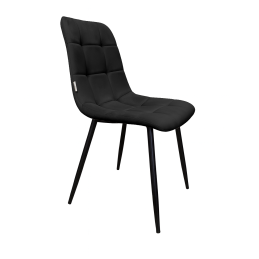 Krzesło FOX z przeszyciem czarne nogi MG19 – elegancja
