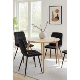 Krzesło FOX z przeszyciem czarne nogi MG19 – elegancja