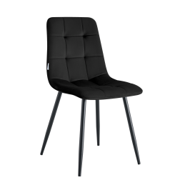 Krzesło FOX z przeszyciem czarne nogi MG19 – elegancja