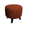 Pufa ALA tapicerowana tkanina noga drewniana