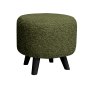 Pufa ALA tapicerowana tkanina noga drewniana