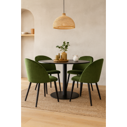 Krzesło Colin noga metalowa tkanina Vogue