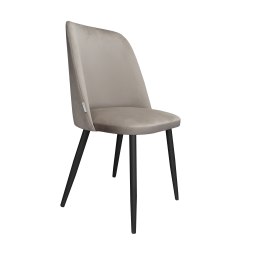 Krzesło welurowe GOYA BL06 na czarnych nogach Nowoczesne krzesło do salonu, jadalni i kuchni