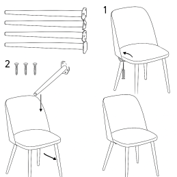 Krzesło welurowe GOYA  Nowoczesne krzesło do salonu, jadalni i kuchni