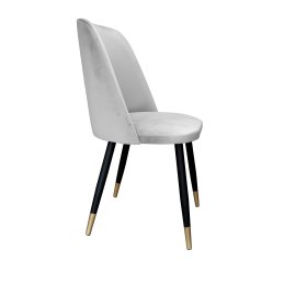 Krzesło welurowe GOYA BL06 na czarnych nogach Nowoczesne krzesło do salonu, jadalni i kuchni