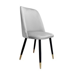 Krzesło welurowe GOYA BL06 na czarnych nogach Nowoczesne krzesło do salonu, jadalni i kuchni